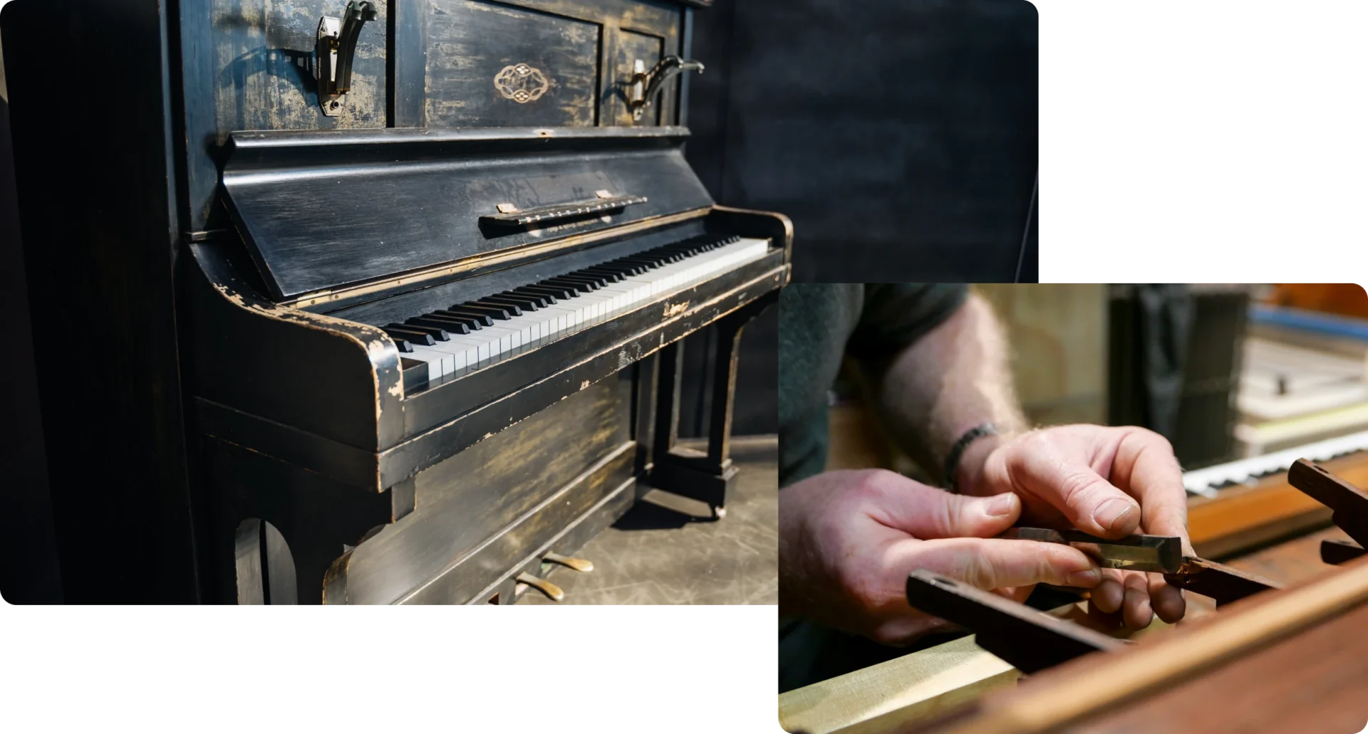 Vintage piano restoration process